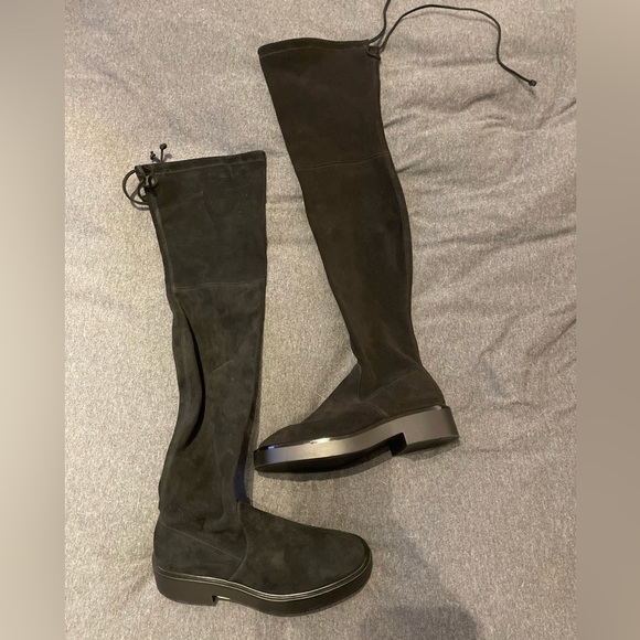 Stuart Weitzman Black Suede Over the Knee Boots NWOT